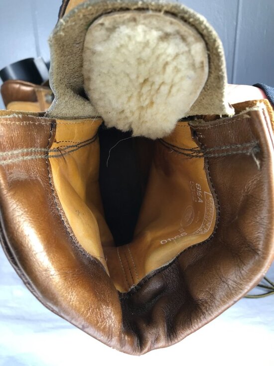Vintage Kush n kollar Chippewa Shearling Mountaineering Leather Boots  sz 8.5 A main image 5